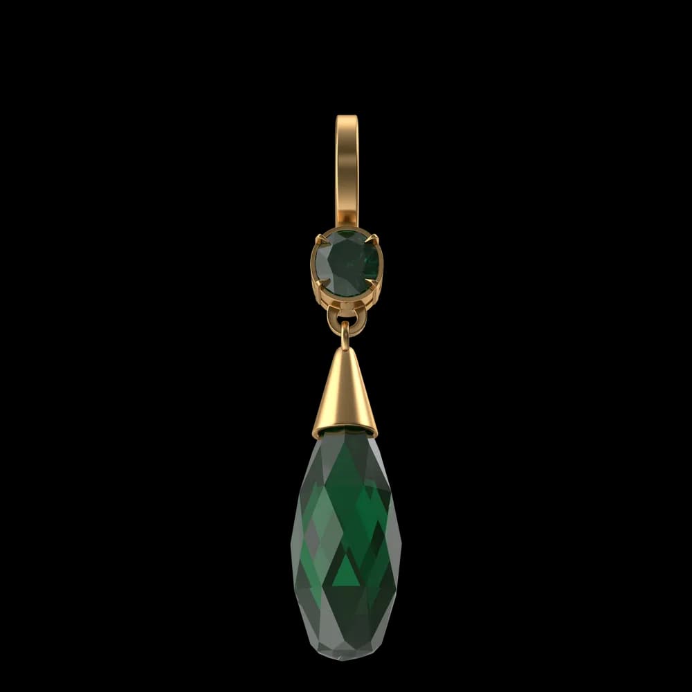 Green Crystal Earring